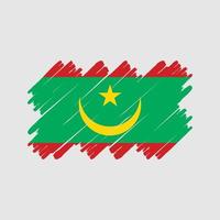 pennello bandiera mauritania. bandiera nazionale vettore