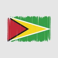 pennellate di bandiera della Guyana. bandiera nazionale vettore