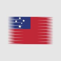 vettore della bandiera delle samoa. bandiera nazionale