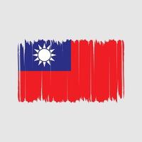 pennellate bandiera taiwan. bandiera nazionale vettore