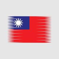 vettore di bandiera di taiwan. bandiera nazionale