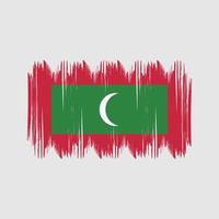 Maldive bandiera cespuglio colpi. nazionale bandiera vettore
