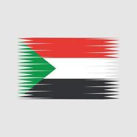 vettore della bandiera del sudan. bandiera nazionale