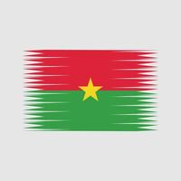 vettore di bandiera del burkina faso. bandiera nazionale