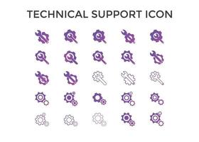 tecnico supporto icona vettore illustrazione. Tech supporto per seo, sito web e mobile applicazioni