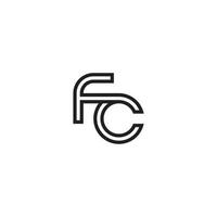 lettera fc logo o icona design vettore