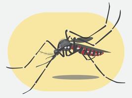 Aedes aegypti zanzara nel illustrazione simbolo vettore