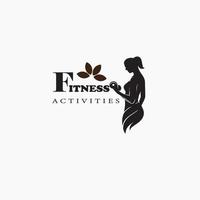 design del logo del fitness club vettore