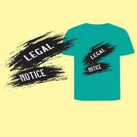 legale avviso-t camicia design. vettore