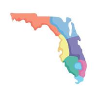 Florida stato carta geografica vettore