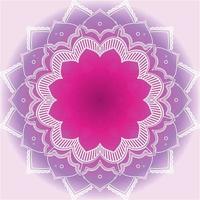 mandala viola, rosa design con spazio testo vettore