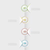 cronologia con infografica aziendale in 4 passaggi vettore