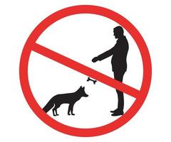 ostile cartello - esso è proibito per alimentazione animali vettore