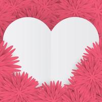 cartolina di San Valentino con cuore bianco vettore