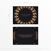 invito carta modello con Vintage ▾ modelli.elegante vettore carta design nel nero colore con lusso greco