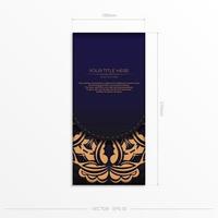 elegante vettore modello per cartolina Stampa design nel viola colore con lusso greco modelli. preparazione un invito carta con Vintage ▾ ornamenti.
