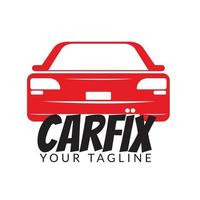auto fix logo. vettore illustrazione di rosso auto