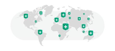 epidemico mers COV influenza diffusione di mondo persone mettendo medico scudo perni di paesi con coronavirus infezione wuhan 2019 ncov pandemia medico Salute rischio concetto piatto vettore illustrazione.