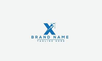 x logo design template elemento di branding grafico vettoriale. vettore