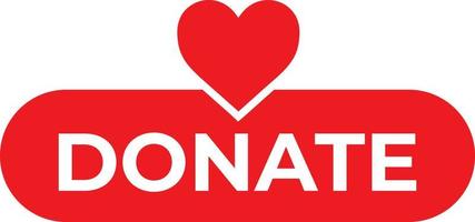 donare, donazione cuore, amore, supporto icona. vettore