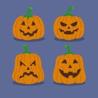 impostato piatto design Halloween zucca. vacanza Halloween. vettore illustrazione