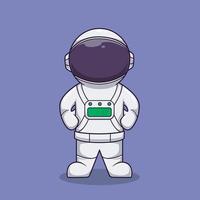 simpatico cartone animato astronauta vettore