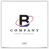 lettera B cerchio logo premio elegante modello vettore eps 10