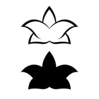 impostato gigli silhouette, logo o tatuaggio, decorativo fiore isolato su bianca sfondo. floreale illustrazione, natura. vettore illustrazione
