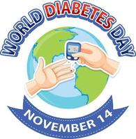 design del logo della giornata mondiale del diabete vettore