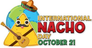 design banner per la giornata internazionale del nacho vettore