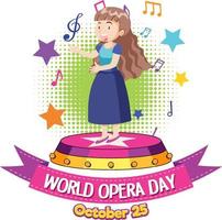 poster per la giornata mondiale dell'opera vettore