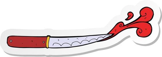 etichetta di un' cartone animato cucina coltello taglio vettore