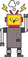 robot danzante simpatico cartone animato vettore