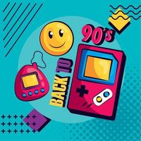 anni 90 nostalgia Giochi vettore