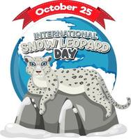 giornata internazionale del leopardo delle nevi vettore