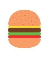 hamburger cartone animato cibo vettore