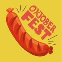 oktoberfest salsiccia cibo vettore