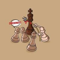 scacchi scacco matto vettore Immagine