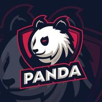 panda scudo esport logo vettore