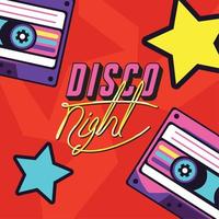 anni 90 discoteca notte cassetta vettore