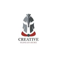 spartano casco logo modello design ispirazione professionista vettore