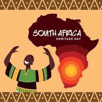 Sud Africa eredità giorno festivo vettore