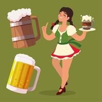 oktoberfest femmina cameriera vettore