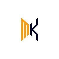 mk lettera logo design creativo con grafica vettoriale, logo semplice e moderno mk. vettore