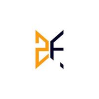 zf lettera logo design creativo con grafica vettoriale, zf logo semplice e moderno. vettore