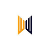 logo lettera ww design creativo con grafica vettoriale, logo semplice e moderno ww. vettore