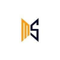 ms lettera logo design creativo con grafica vettoriale, logo semplice e moderno ms. vettore