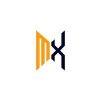mx lettera logo design creativo con grafica vettoriale, logo mx semplice e moderno. vettore
