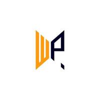 logo lettera wp design creativo con grafica vettoriale, logo wp semplice e moderno. vettore