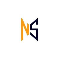 ns lettera logo design creativo con grafica vettoriale, ns logo semplice e moderno. vettore
